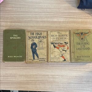 Antique Boys Book Bundle | Early 1900s Hardcover Adventure & Sports Novels